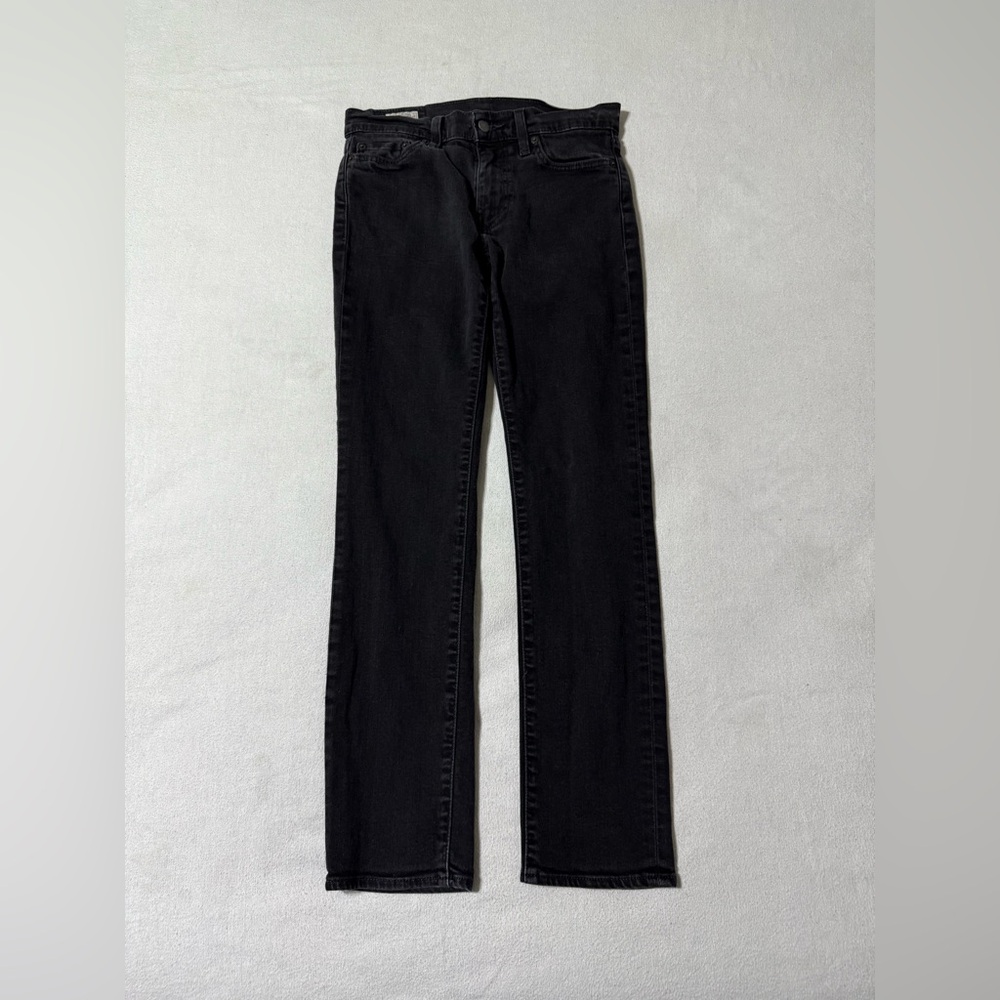 Levis 511 Premium Jeans Mens 29x29 Black Slim Straight Mid Rise Stretch‎